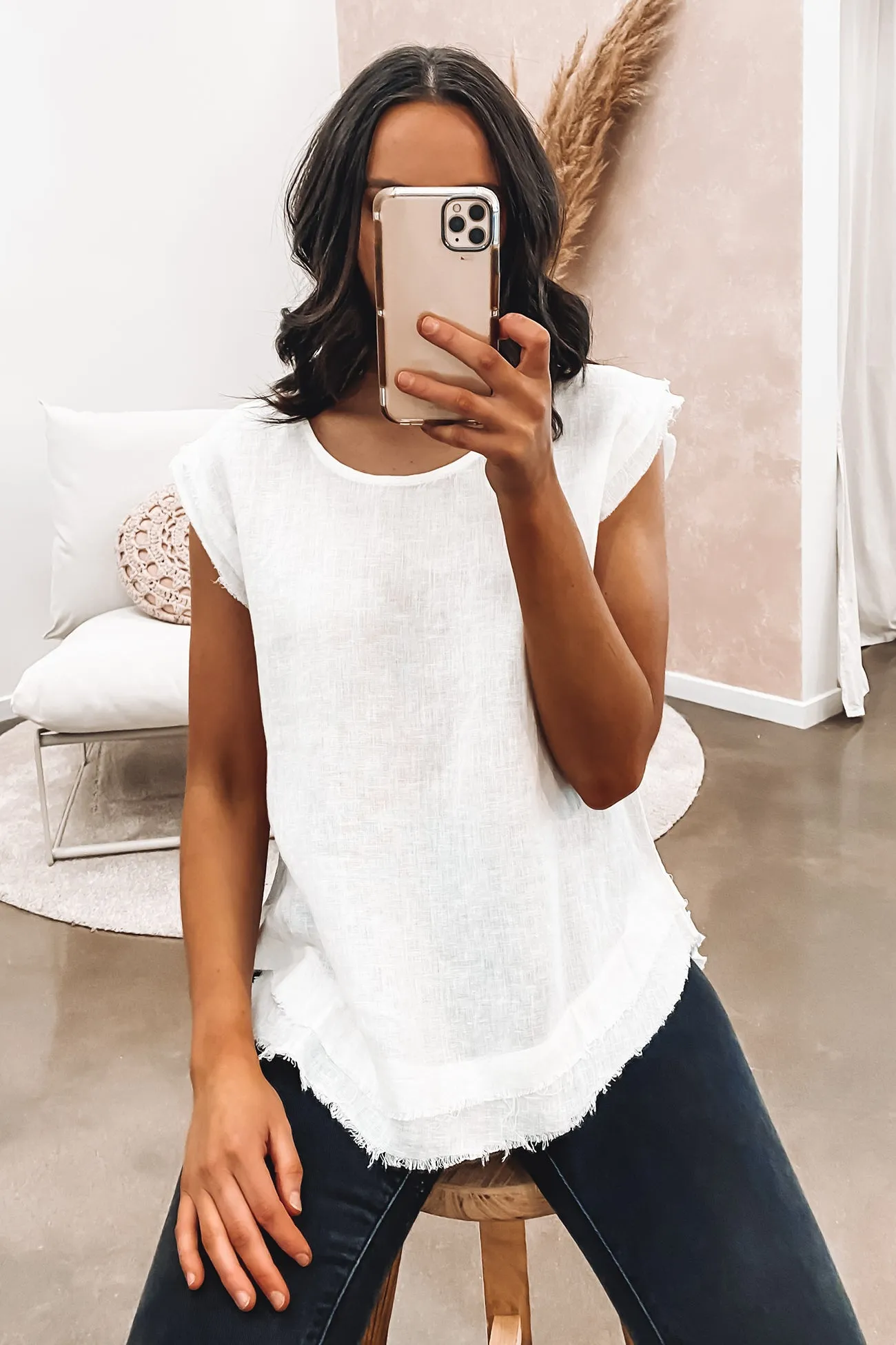 Monica Top White