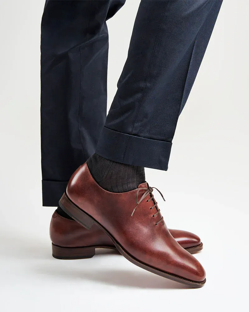 Museum Cognac Wholecut Oxford Dress Shoe