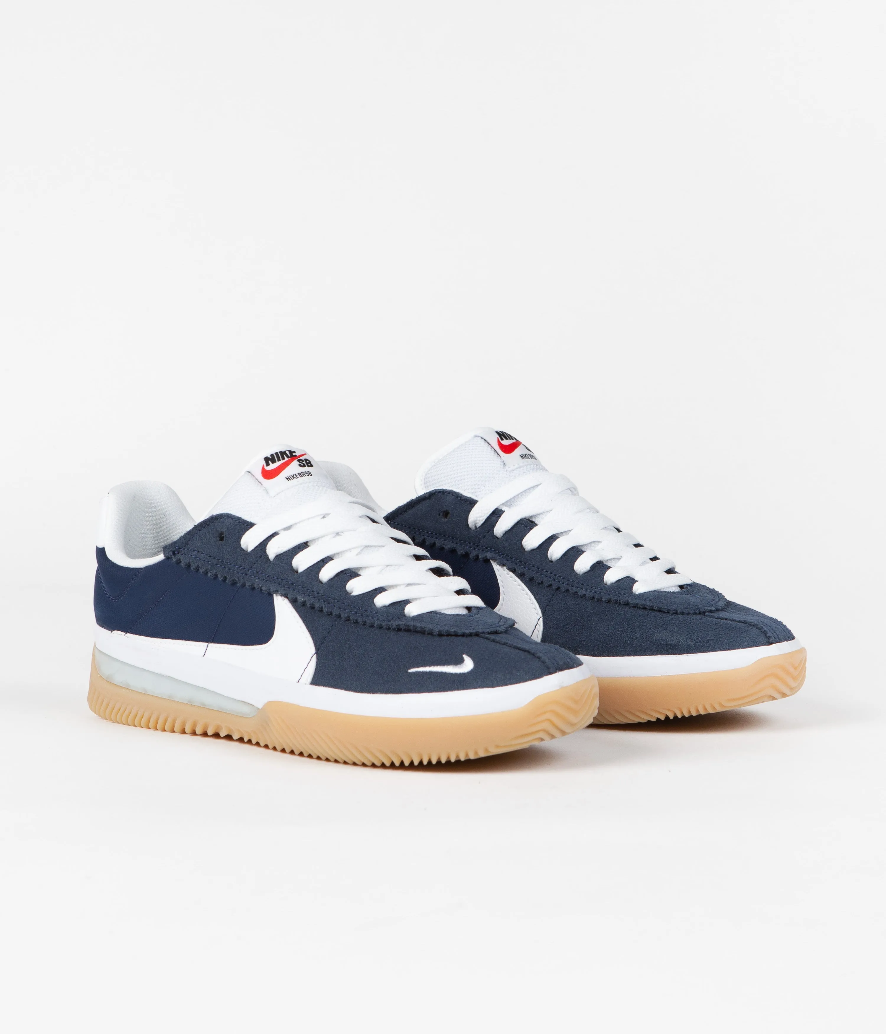 Nike SB BRSB Shoes - Navy / White - Navy - University Red