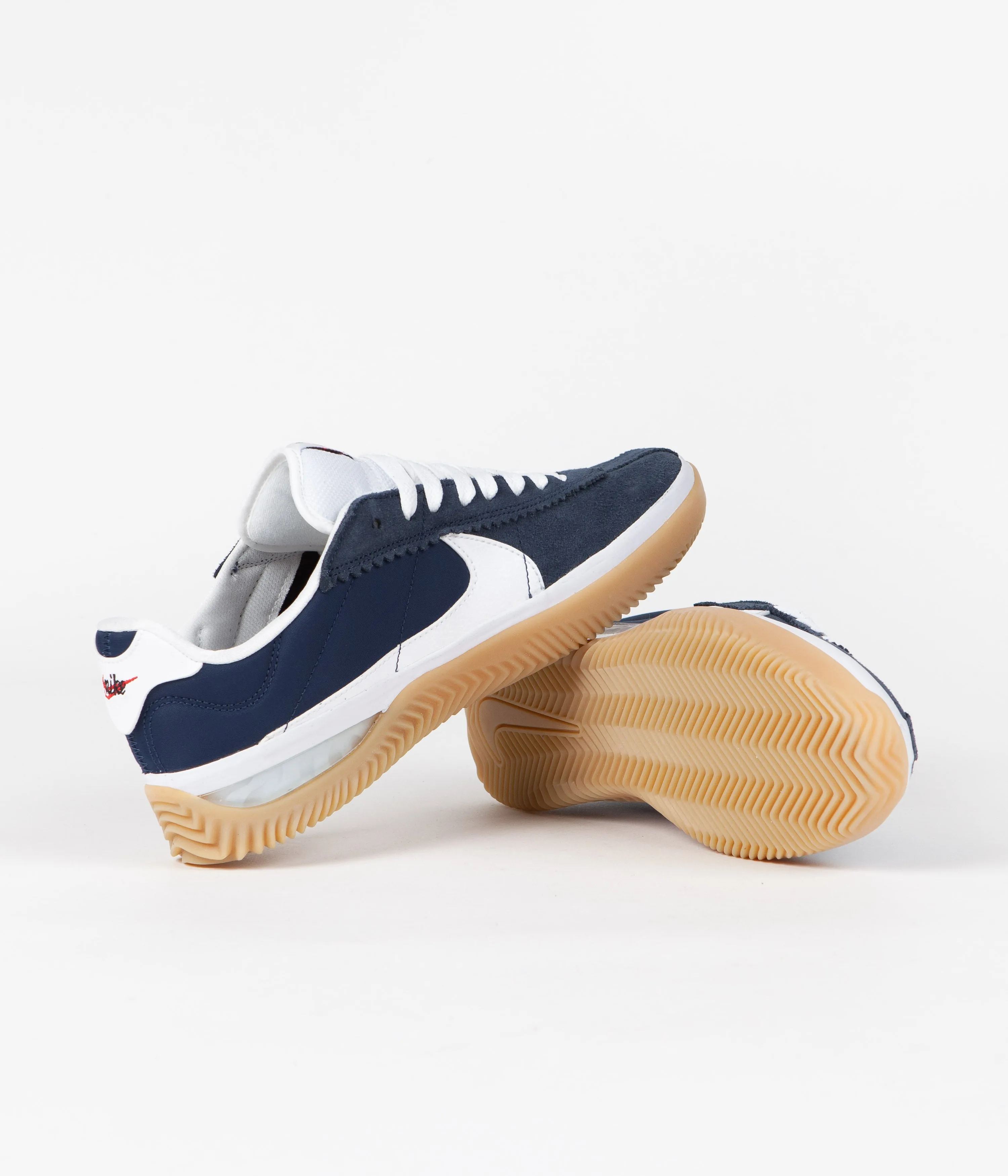 Nike SB BRSB Shoes - Navy / White - Navy - University Red