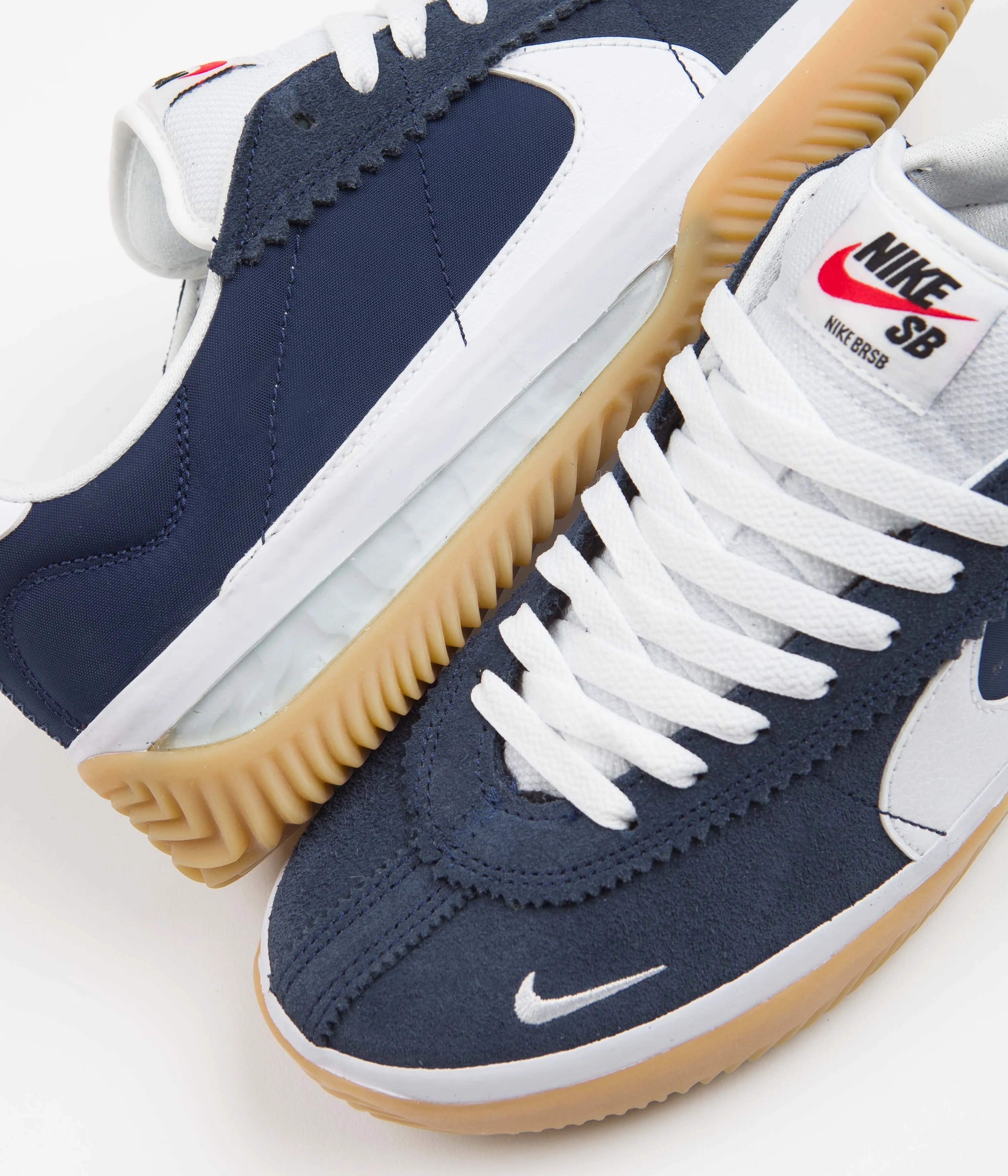 Nike SB BRSB Shoes - Navy / White - Navy - University Red