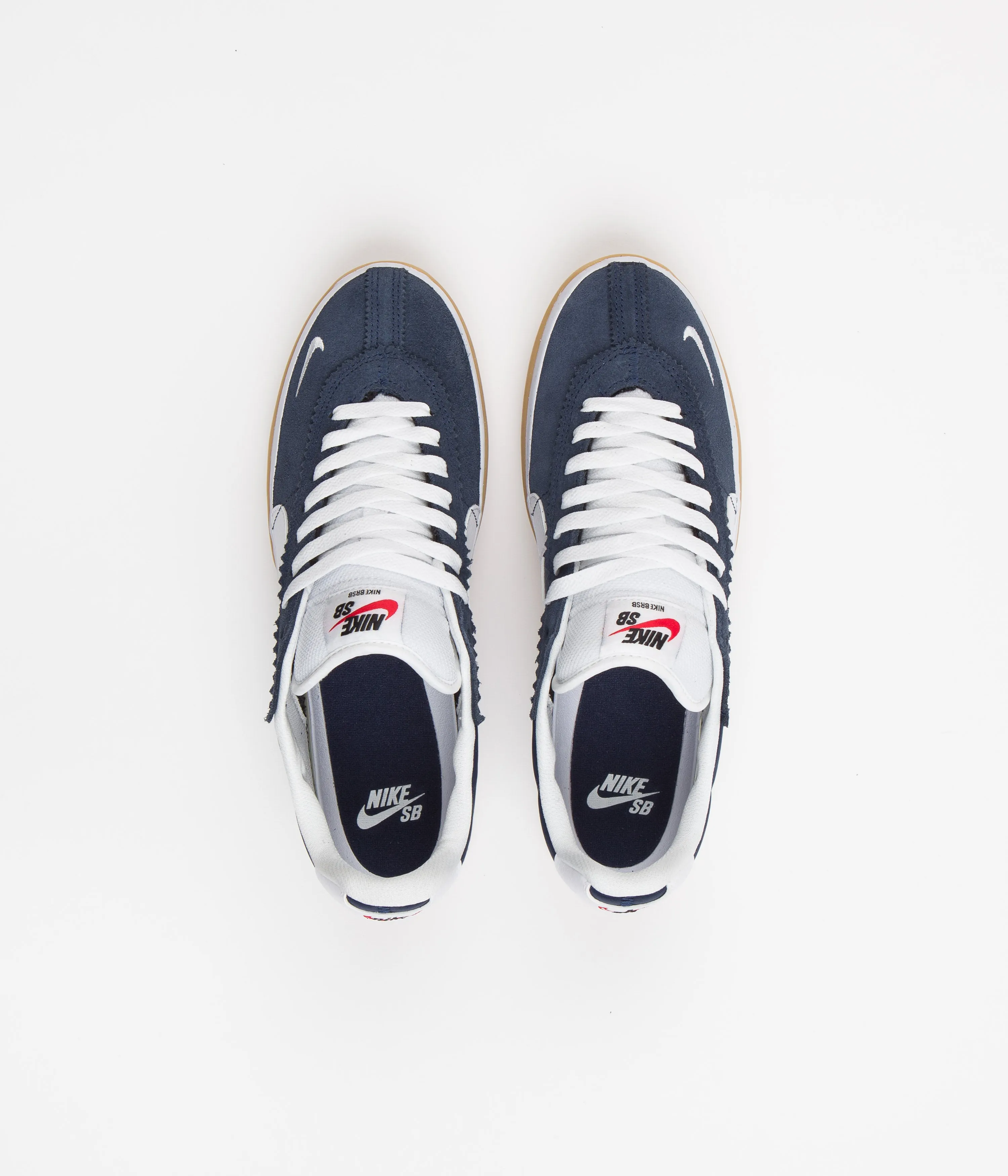 Nike SB BRSB Shoes - Navy / White - Navy - University Red