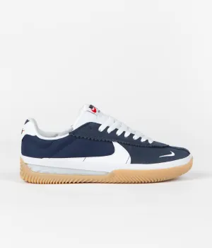 Nike SB BRSB Shoes - Navy / White - Navy - University Red