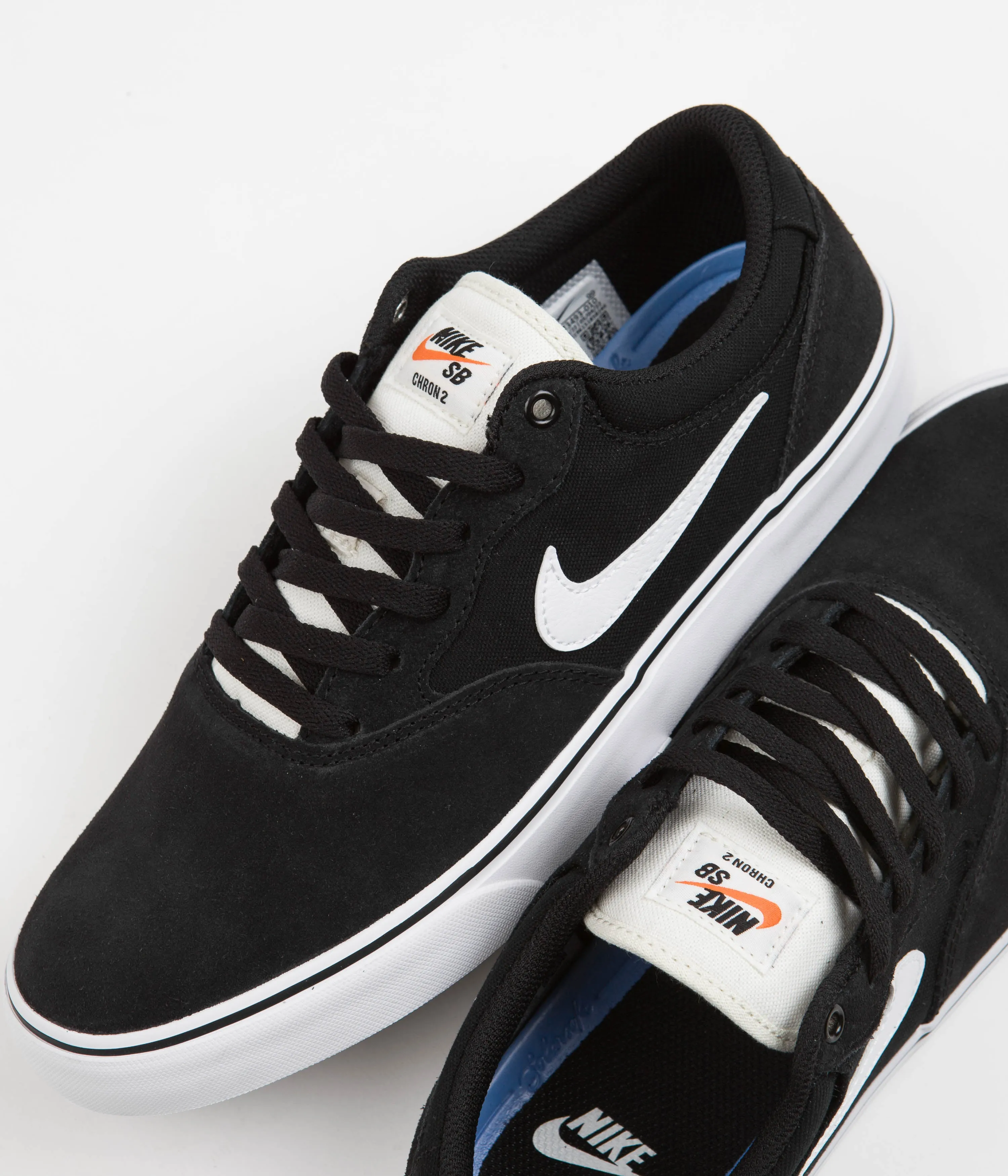 Nike SB Chron 2 Shoes - Black / White - Black - Sail