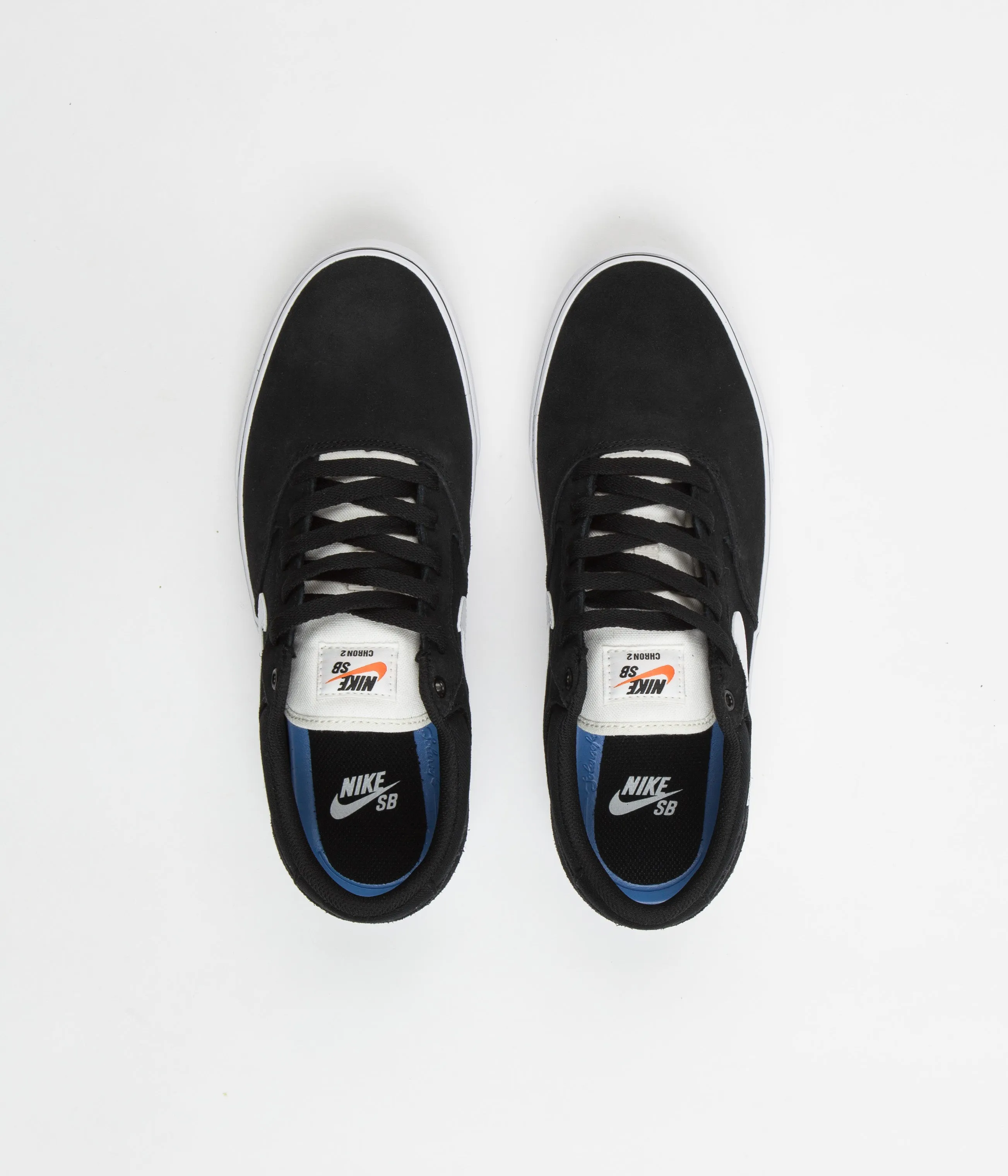 Nike SB Chron 2 Shoes - Black / White - Black - Sail