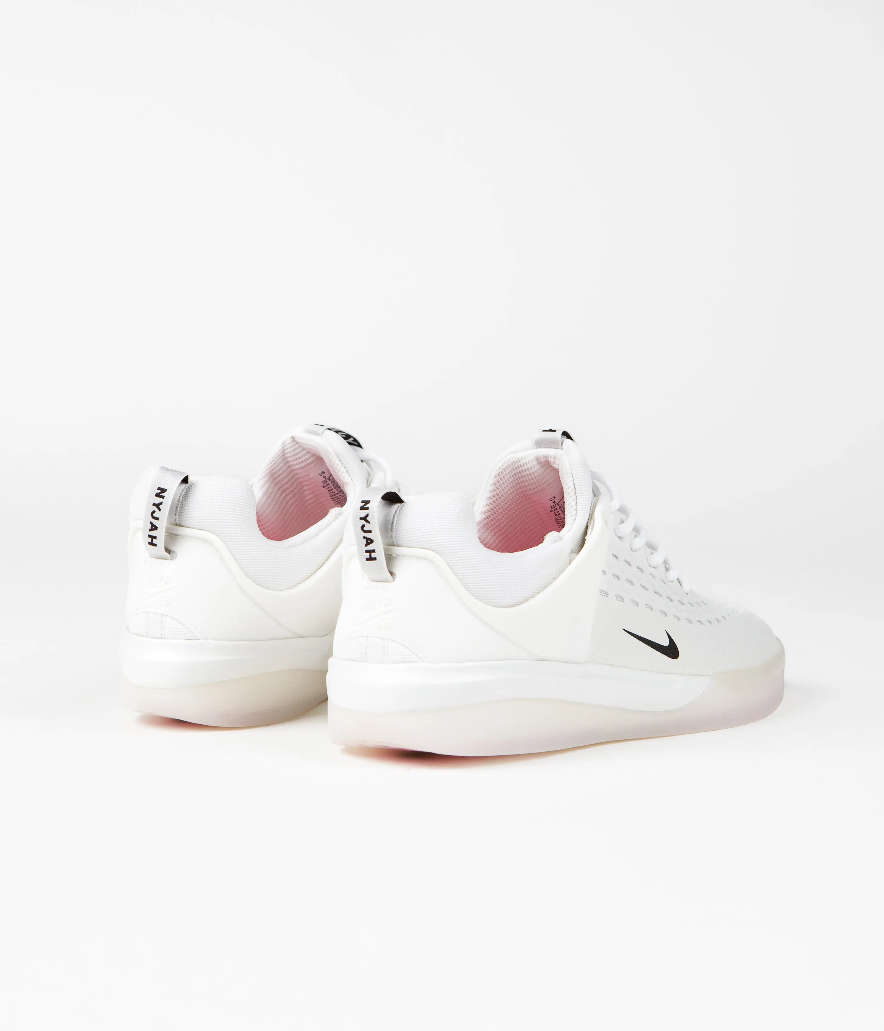 Nike SB Nyjah 3 Shoes - White / Black - Summit White - Hyper Pink