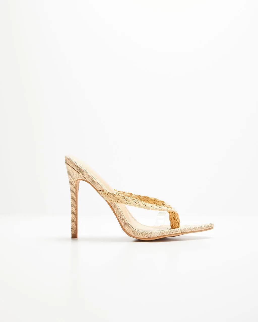 Nitro Woven Strap Slip On Stiletto Heels