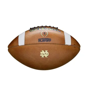 Notre Dame Gold Foil Interlocking ND College Football Playoff Wilson Game Model Football