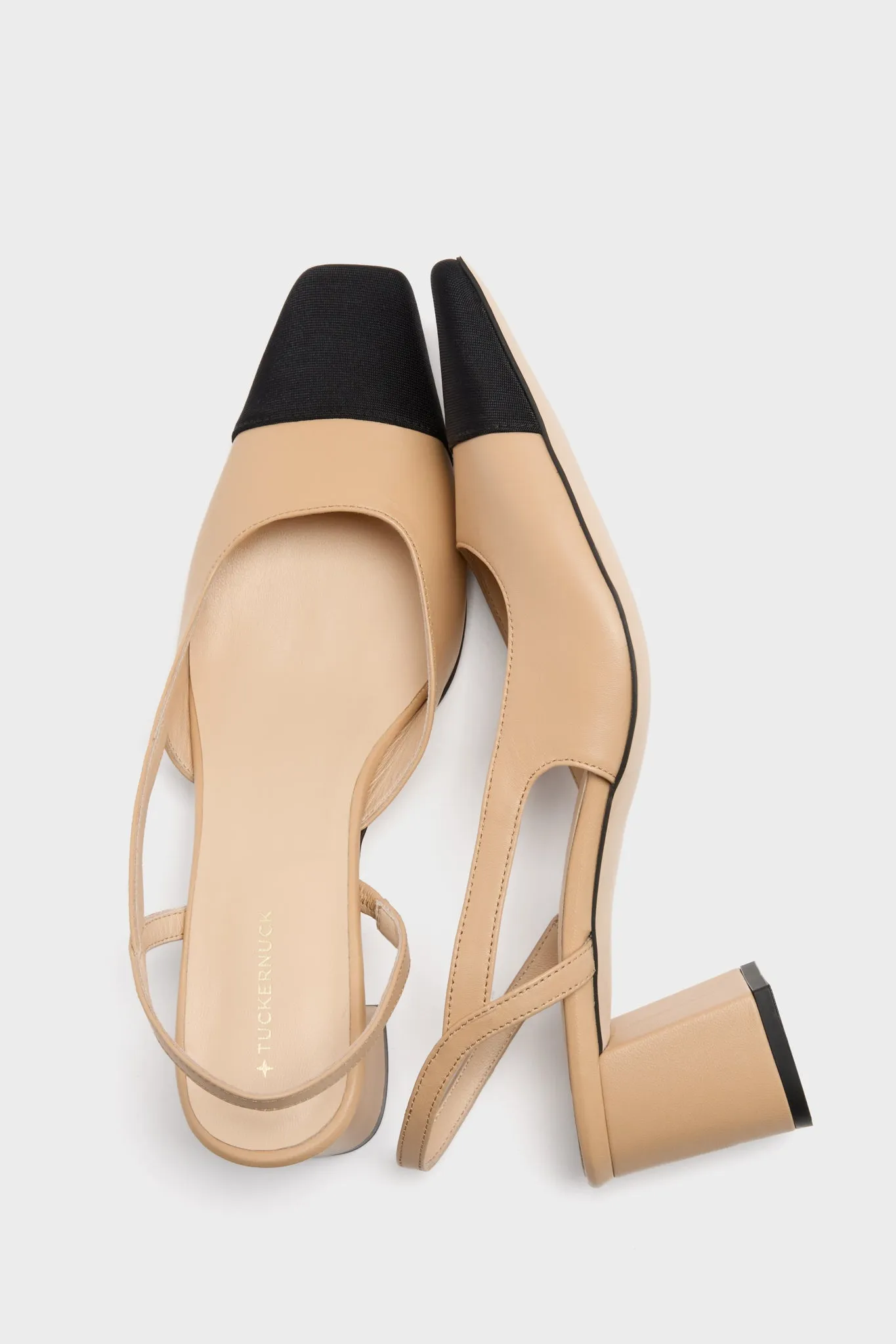 Nude Tinsley Slingback Heels