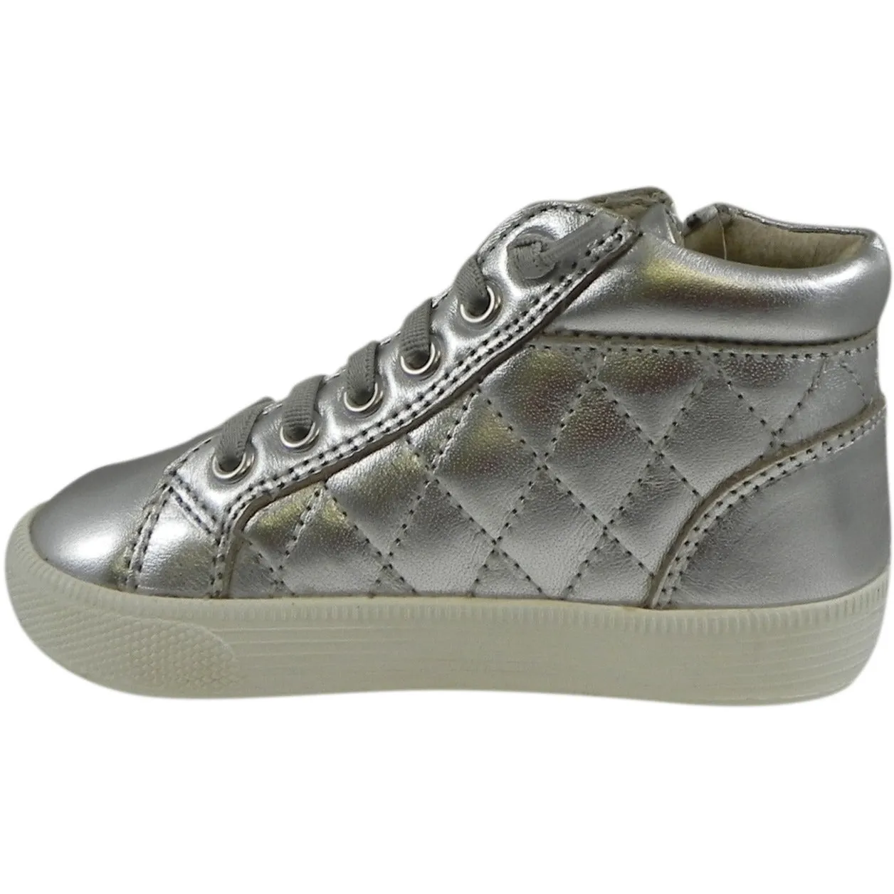 Old Soles Girl's & Boy's 1041 Silver Eazy Quilt Sneaker