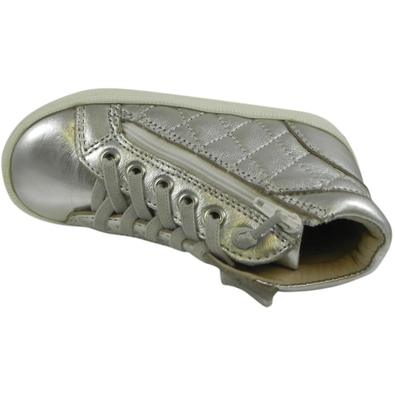 Old Soles Girl's & Boy's 1041 Silver Eazy Quilt Sneaker