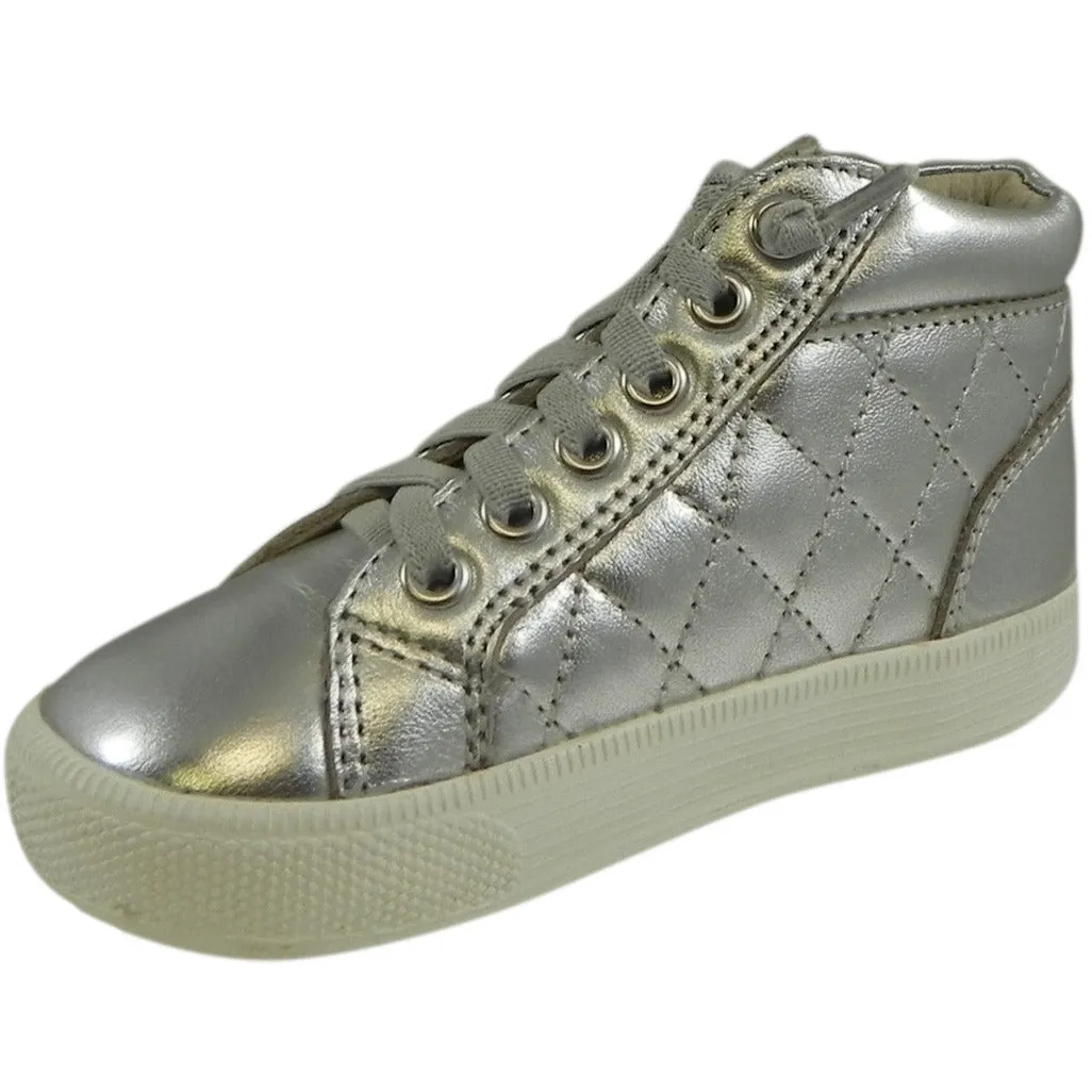 Old Soles Girl's & Boy's 1041 Silver Eazy Quilt Sneaker