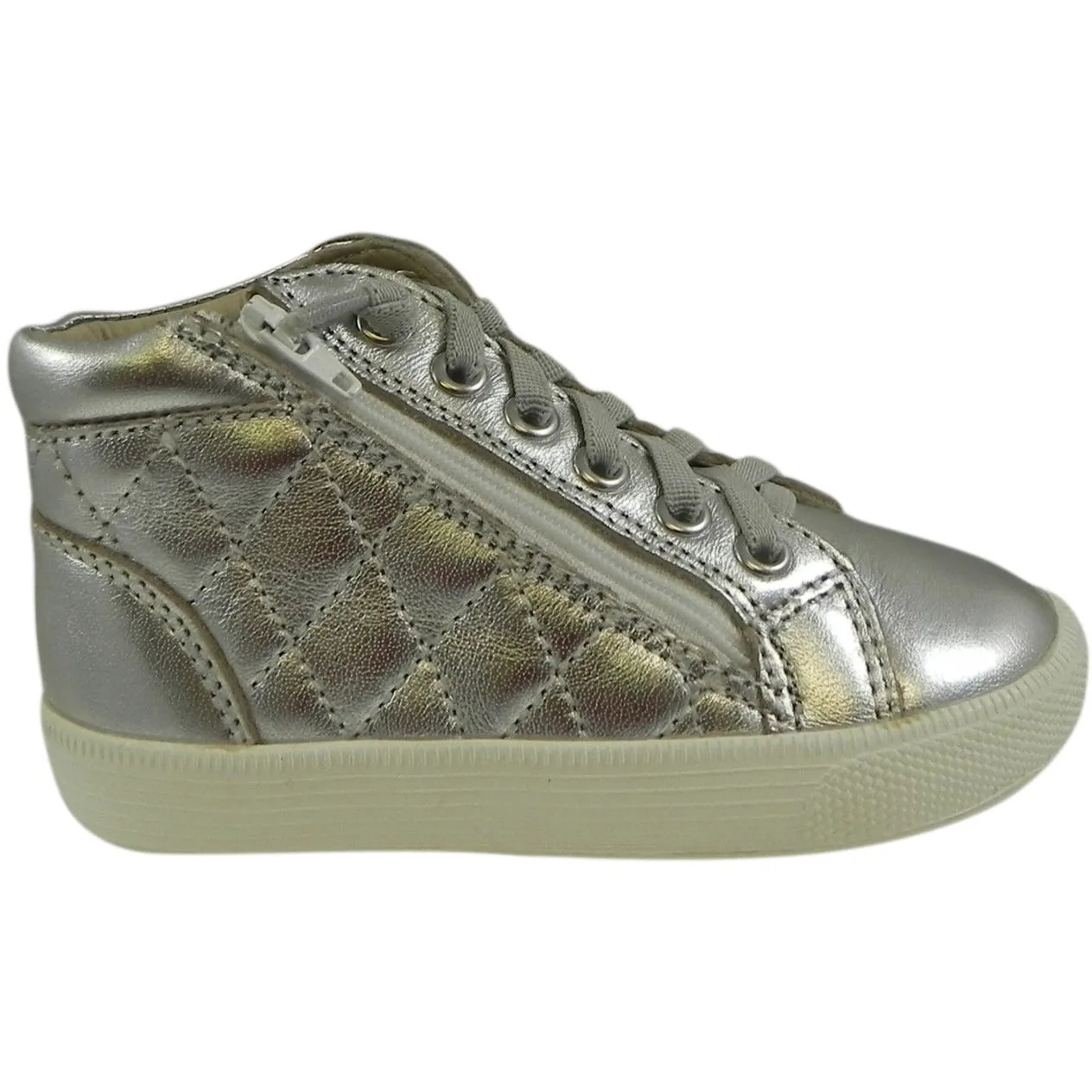 Old Soles Girl's & Boy's 1041 Silver Eazy Quilt Sneaker