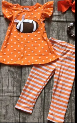 Orange Football Pants Set