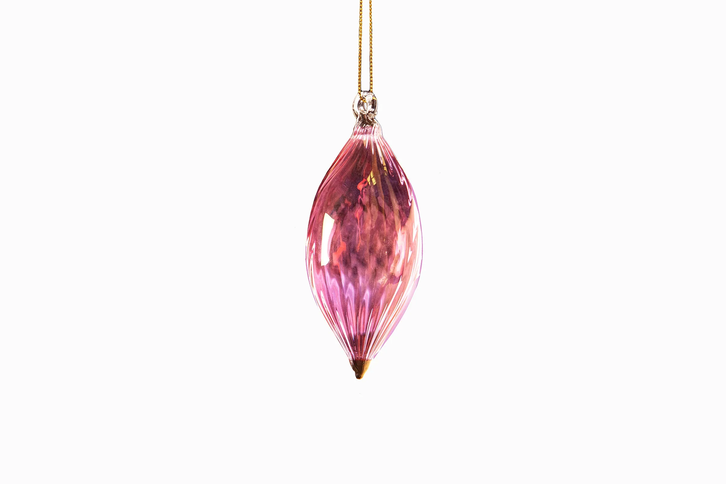 OVAL SWIRL GLASS-PINK