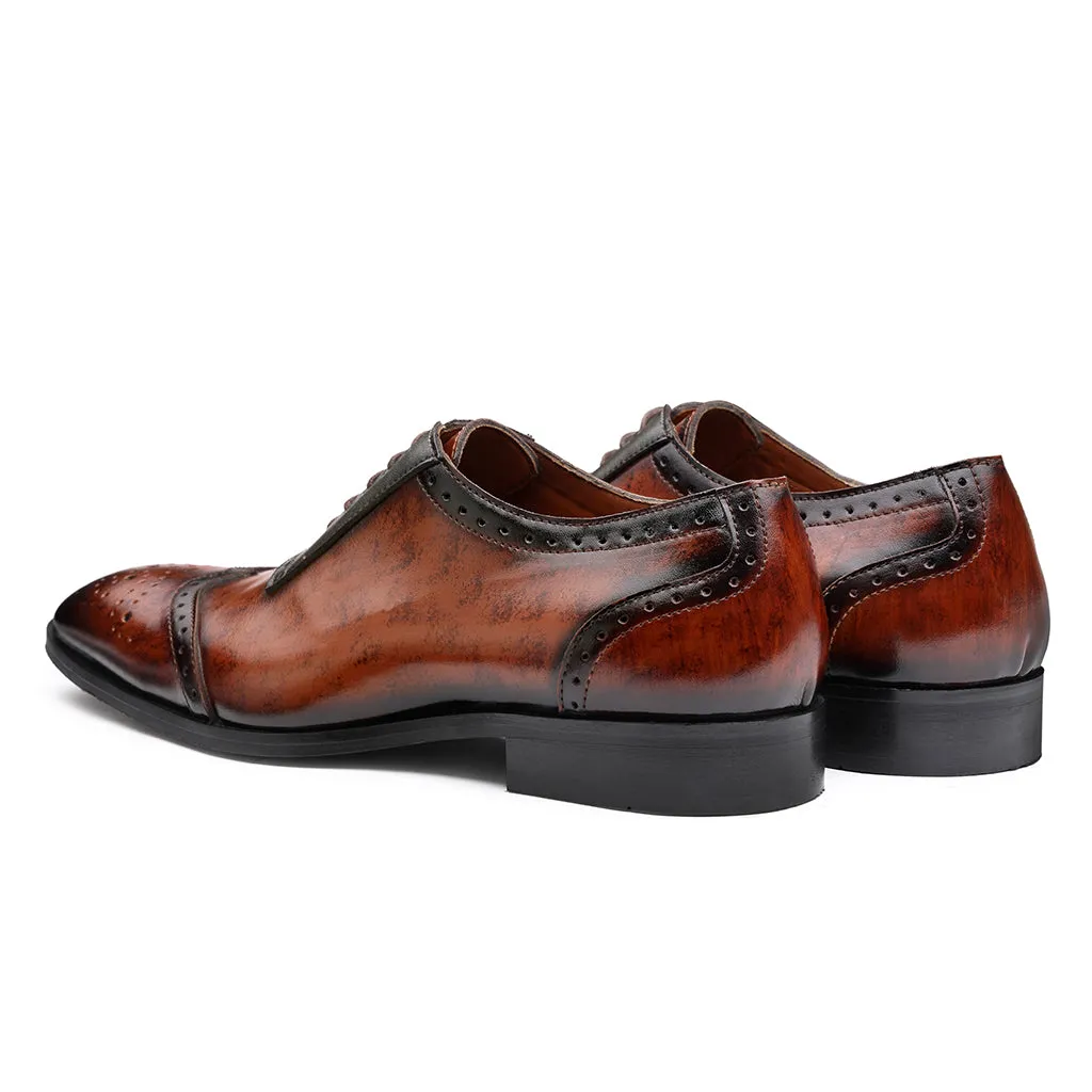 OXFORDS WITH MARBLE PATINA - HEIGHT ELEVATION