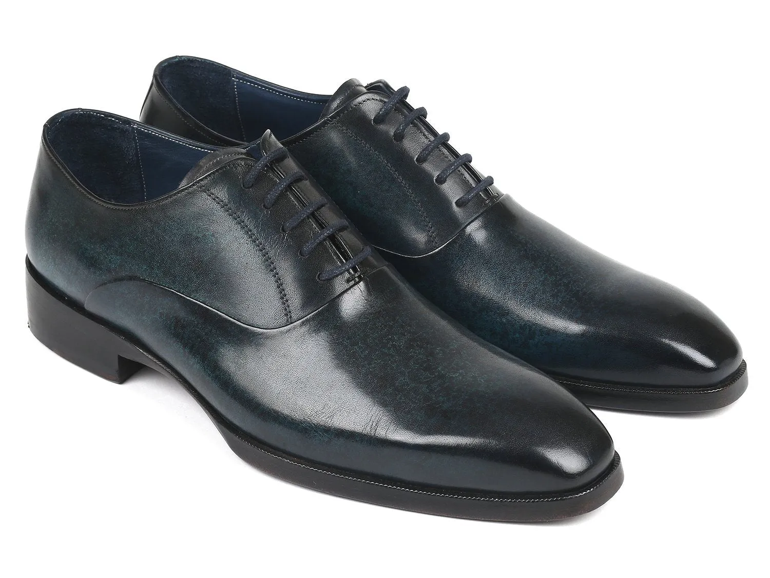 Paul Parkman Men's Plain Toe Oxfords Navy (ID#5523-NVY)