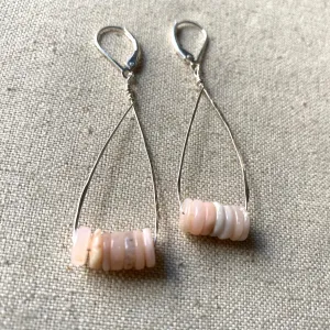 Pink Peruvian Opal Earrings