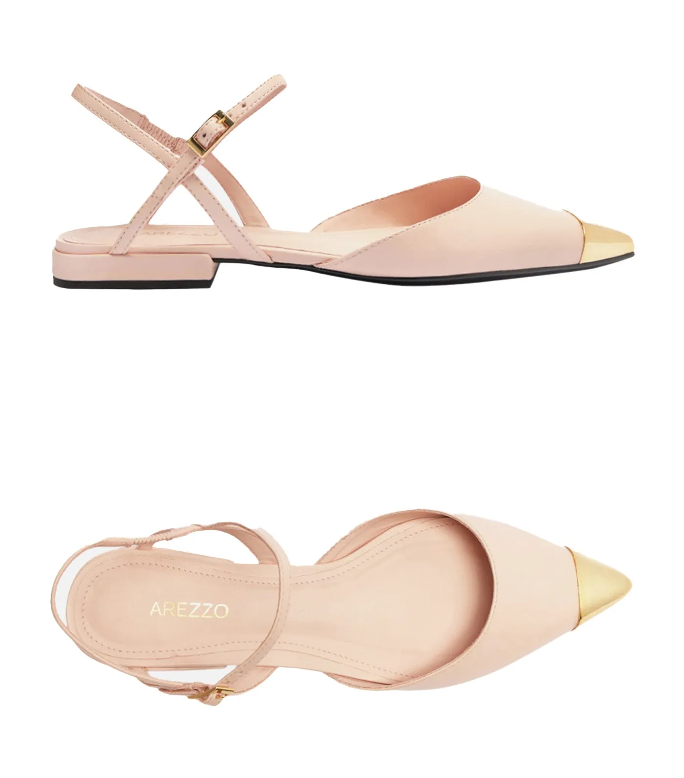 Pointy Toe Open Cap Toe Sandals Geranium Rose