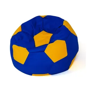 Pouffe GO GIFT Yellow Blue Oxford Football