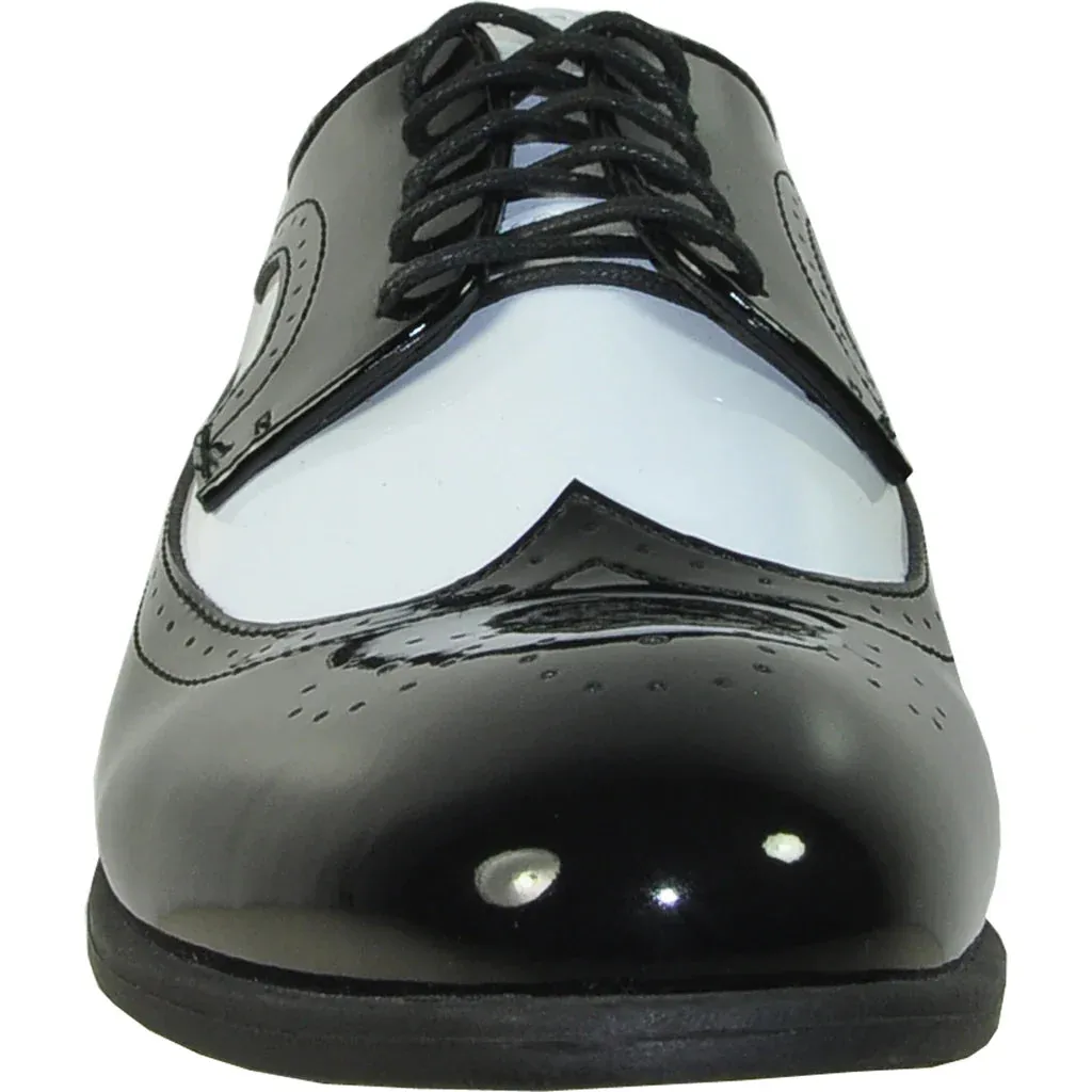 "Telford" Black and White Vangelo Tuxedo Shoes