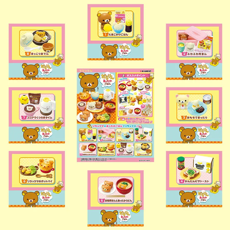 Rare 2013 Re-Ment Rilakkuma Warm Dishes Rice Full Set of 8 pcs <Free Shipping>