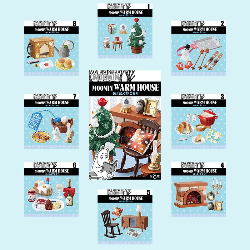 Rare 2017 Re-Ment Moomin Warm House Full Set of 8 pcs <Free Shipping>