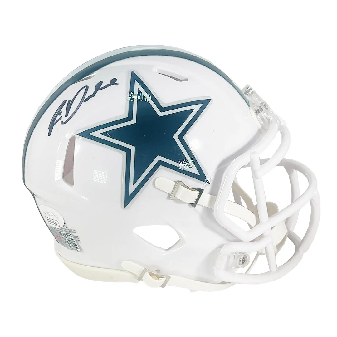 Rico Dowdle Signed Dallas Cowboys Speed Alt 2022 Mini Football Helmet (JSA)