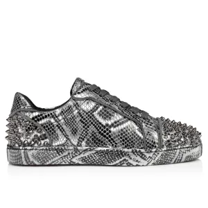 Silver Low-Top Luxury Sneakers