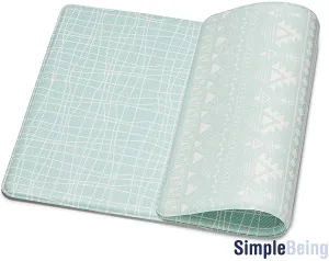 Simple Being Green Geometric Anti-Fatigue Kitchen Floor Mat (32" x 17.5")