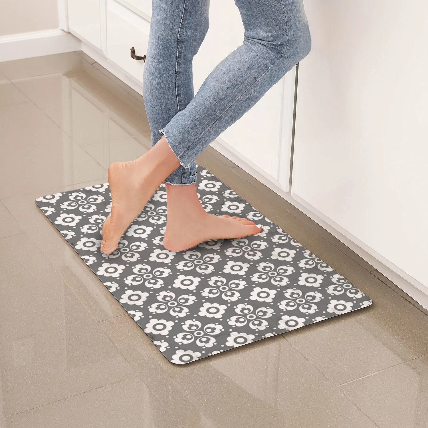 Simple Being Multi Geometric Anti-Fatigue Kitchen Floor Mat (32" x 17.5")