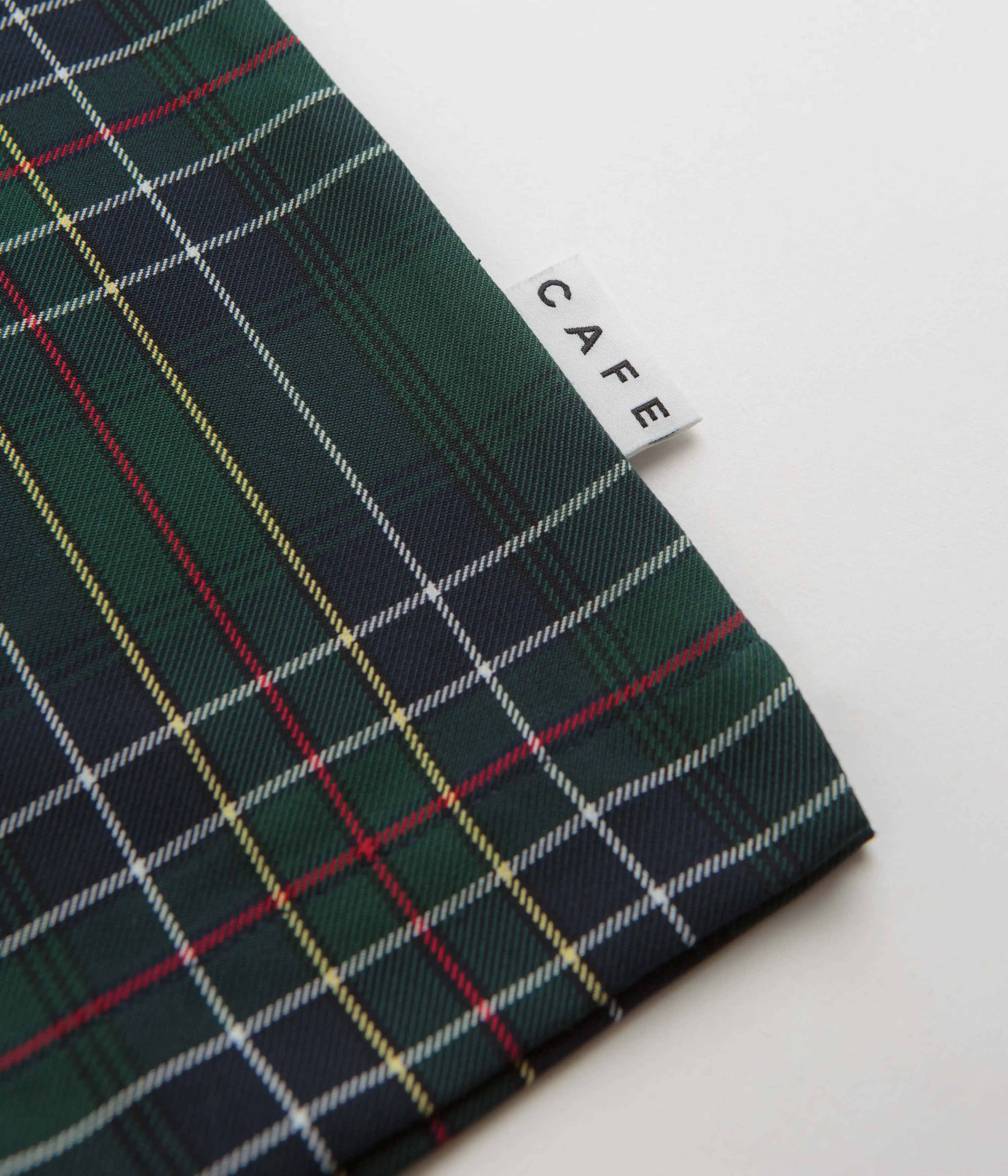 Skateboard Cafe Ogilvie Hunting Tartan Full Zip Shirt - Green / Navy