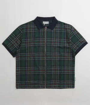 Skateboard Cafe Ogilvie Hunting Tartan Full Zip Shirt - Green / Navy