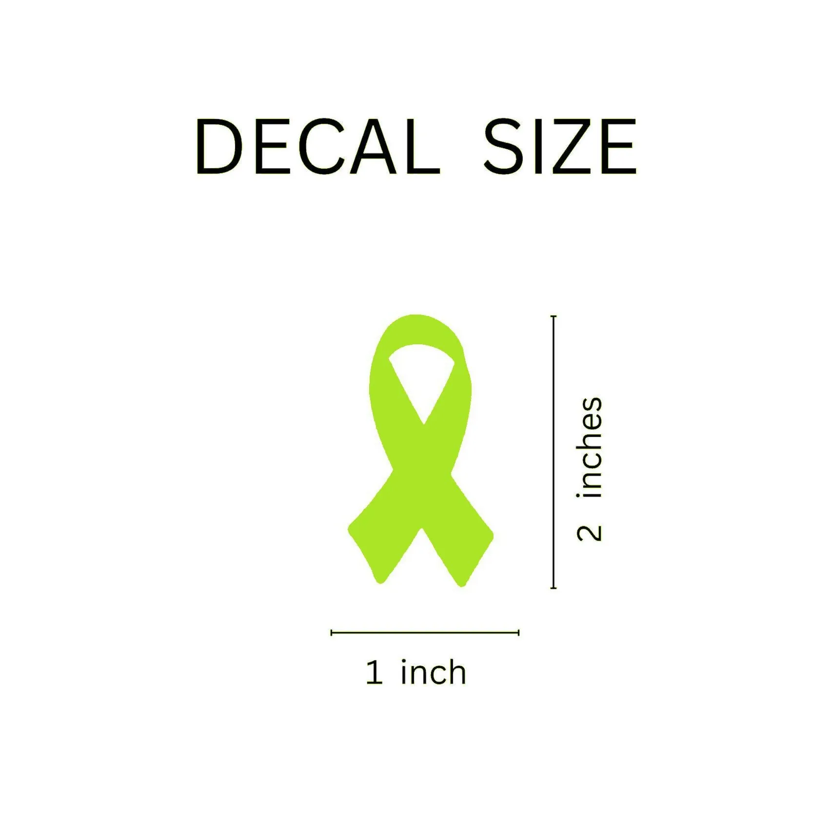 Small Lime Green Ribbon Decals