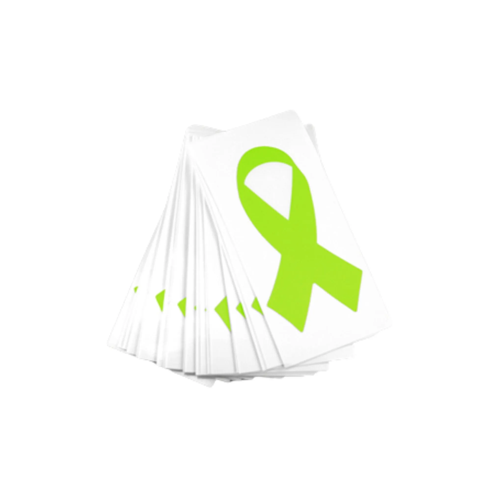 Small Lime Green Ribbon Decals