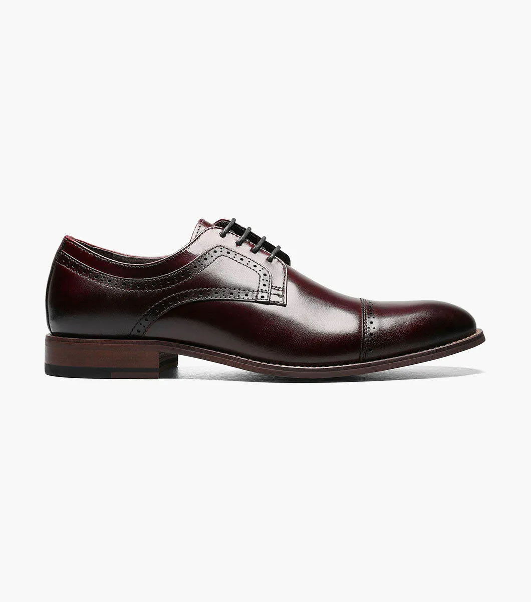 Stacy Adams Burgundy Dickinson Cap Toe Oxford Shoes