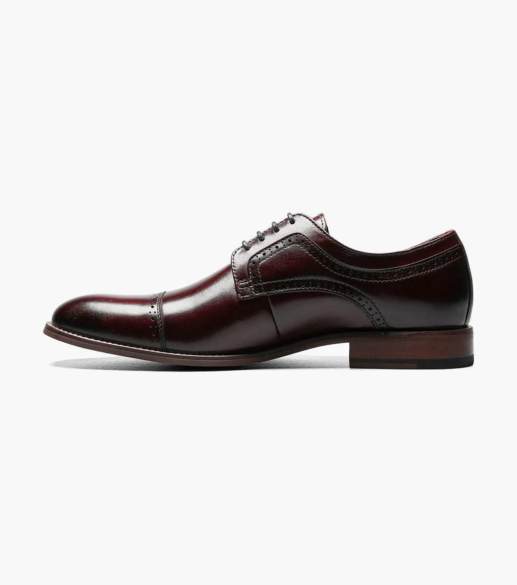 Stacy Adams Burgundy Dickinson Cap Toe Oxford Shoes