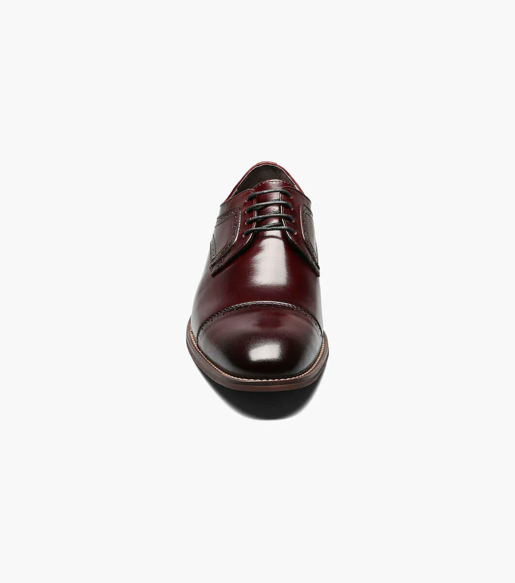 Stacy Adams Burgundy Dickinson Cap Toe Oxford Shoes