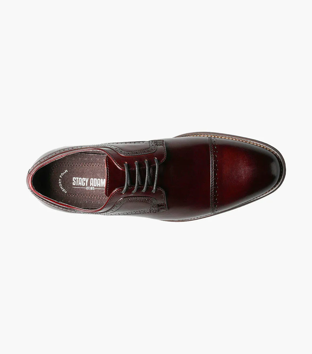 Stacy Adams Burgundy Dickinson Cap Toe Oxford Shoes