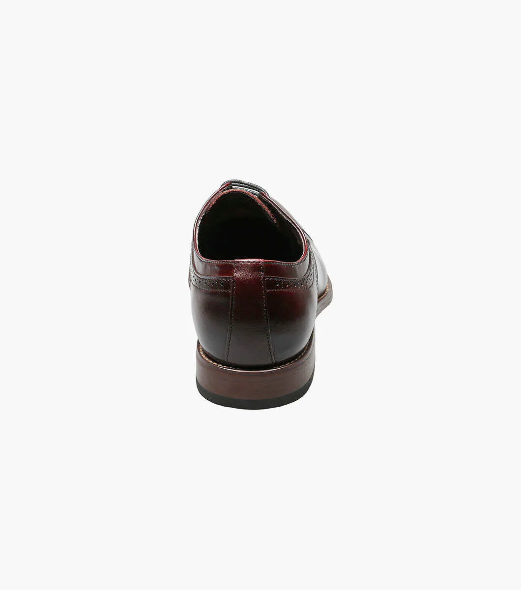 Stacy Adams Burgundy Dickinson Cap Toe Oxford Shoes