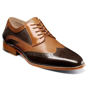 Stacy Adams Ivingale Brown Multi Men’s Wingtip Oxford in Shoes