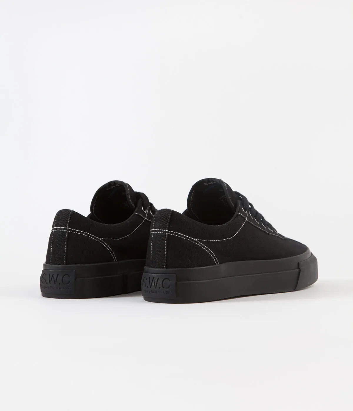 Stepney Workers Club Dellow Canvas Shoes - Matt Black