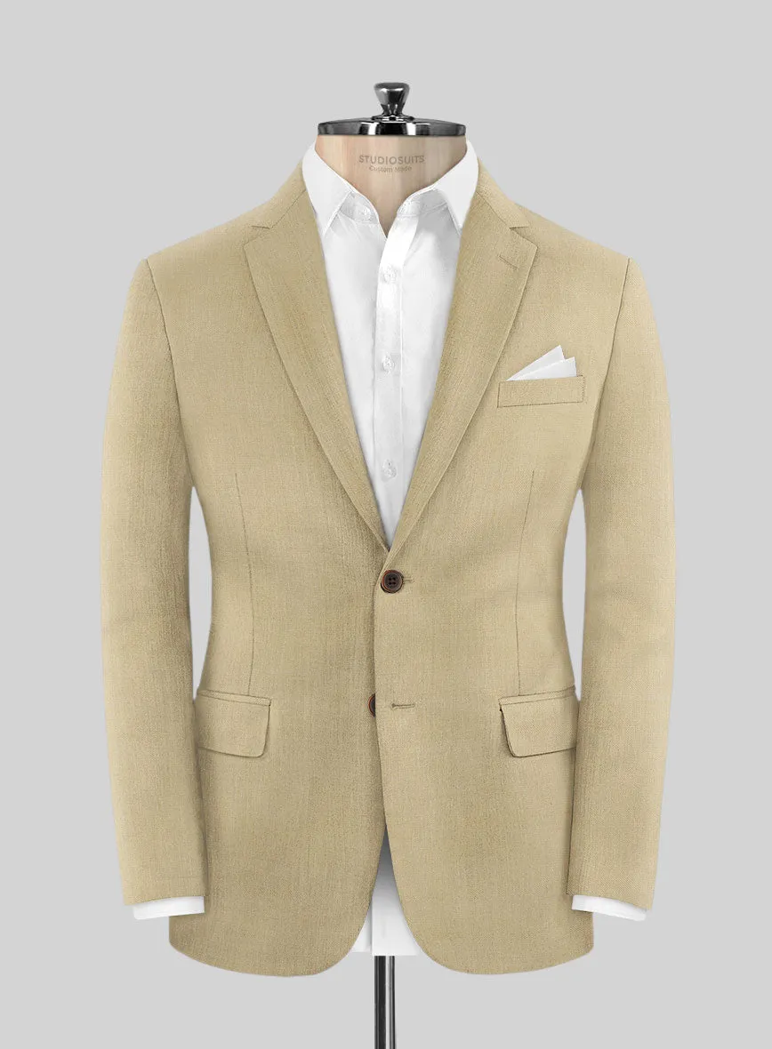 Stretch Beige Wool Jacket