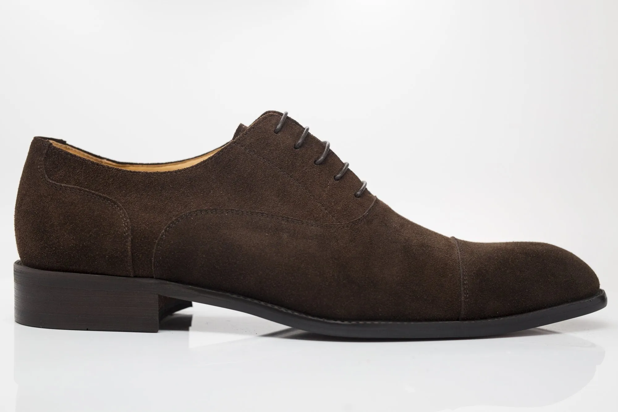 Suede Lace-Up Oxford Chocolate