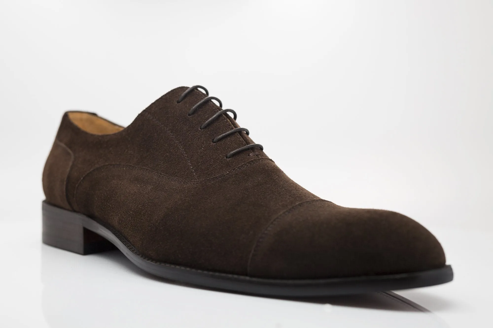 Suede Lace-Up Oxford Chocolate