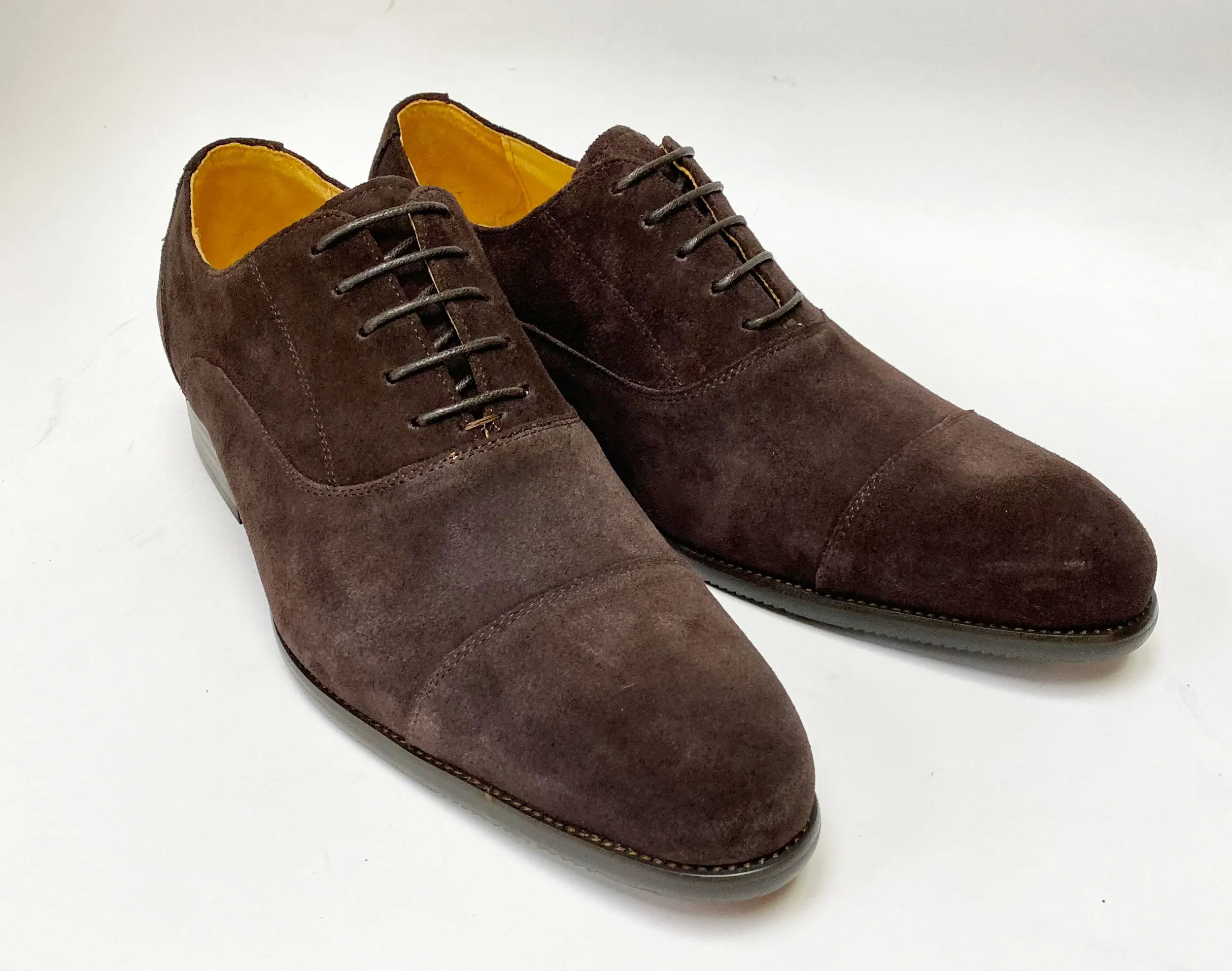 Suede Lace-Up Oxford Chocolate