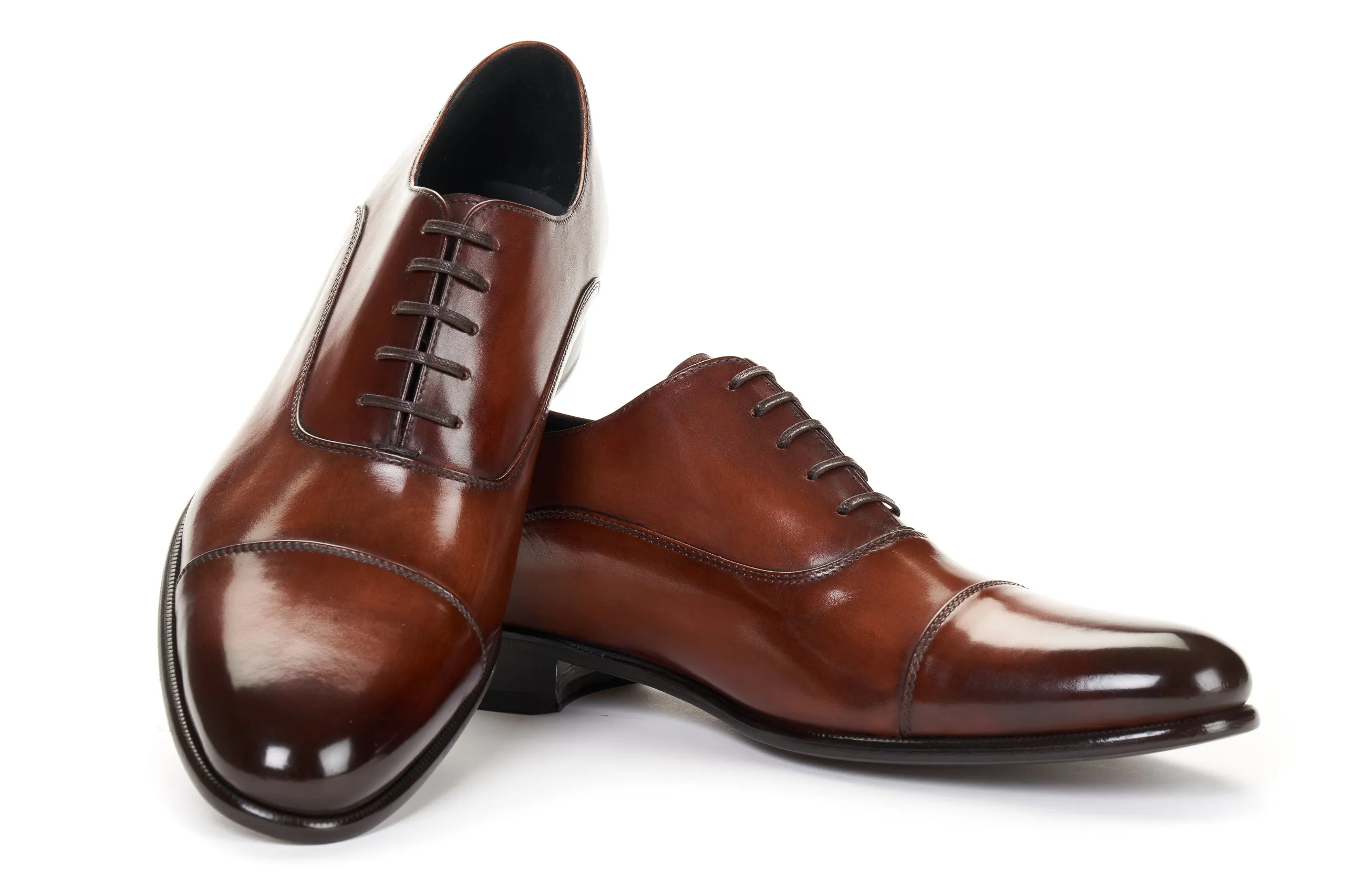 The Cagney II Stitched Cap-Toe Oxford - Brown