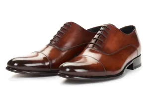 The Cagney II Stitched Cap-Toe Oxford - Brown