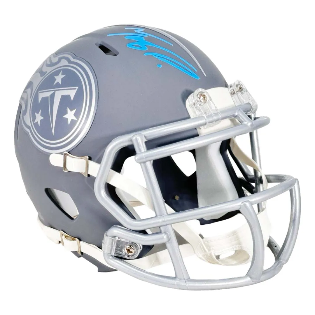 Tony Pollard Signed Tennessee Titans Slate Alternate Speed Mini Football Helmet (Beckett)