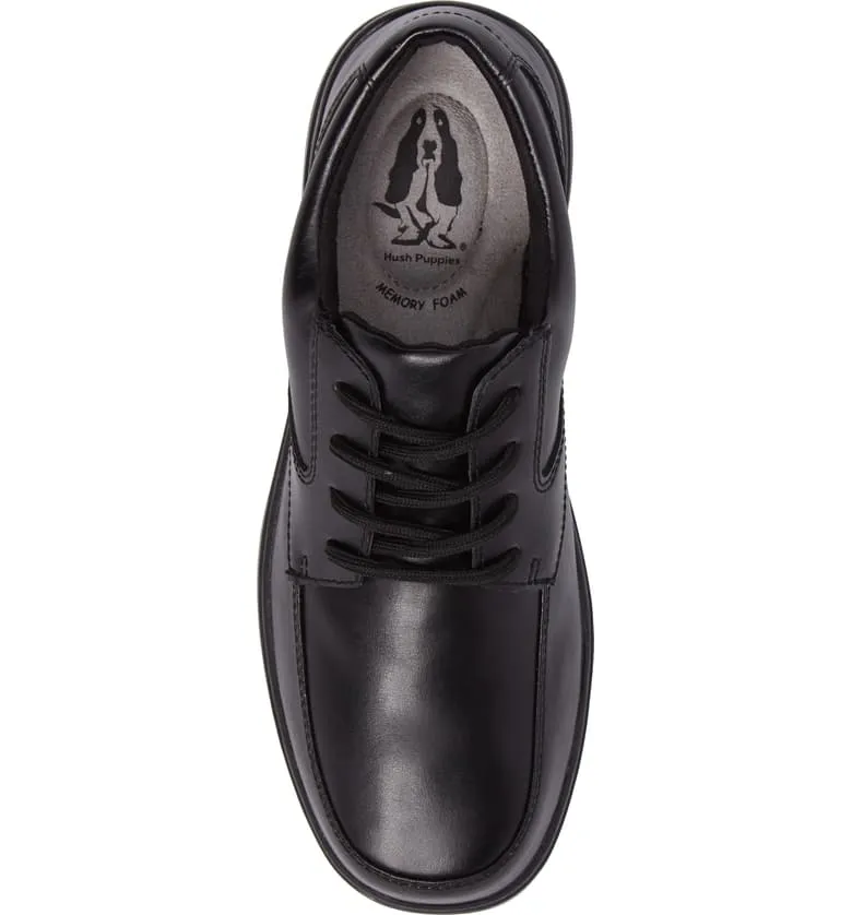 Ty Kid's Lace Oxford - Black Leather